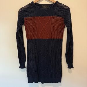 Forever 21 Women's Sweater in Navy and Rust